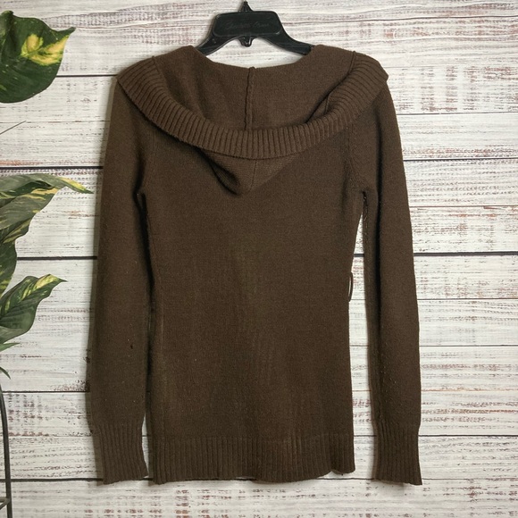 Cute Wet Seal large buttoned button-up hooded sweater size XS women’s - Picture 6 of 16